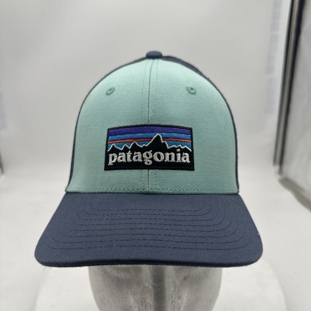 Patagonia Adjustable Mesh-Back Trucker Hat Cap Blue Solid Unisex
